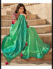 Medium Sea Green Banarasi Silk Saree