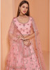 Pink Net Wedding Lehenga Choli