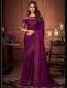 Purple Soft Silk Embroidery Saree