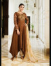 Dark Brown Silk With Zari Embroidery Work Trending Salwar Kameez