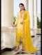 White & Yellow Georgette With Zari Embroidery Work Trending Salwar Kameez