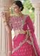 Dark Pink Soft Net Stylish Wedding Reception Lehenga Choli