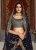 MIDNIGHT BLUE NET WITH SEQUINS & EMBROIDERY WORK LEHENGA CHOLI