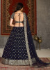MIDNIGHT BLUE NET WITH SEQUINS & EMBROIDERY WORK LEHENGA CHOLI