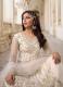 WHITE NET EMBROIDERED PARTY-WEAR PANT-BOTTOM SALWAR KAMEEZ