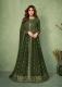 OLIVE GREEN GEORGETTE EMBROIDERED PARTY-WEAR FLOOR-LENGTH SALWAR KAMEEZ [SHAMITA SHETTY COLLECTION]
