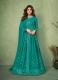 TEAL BLUE GEORGETTE EMBROIDERED PARTY-WEAR FLOOR-LENGTH SALWAR KAMEEZ [SHAMITA SHETTY COLLECTION]
