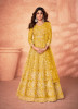 MUSTARD YELLOW NET FRONT & BACK EMBROIDERY WORK PARTY-WEAR FLOOR-LENGTH SALWAR KAMEEZ [SHAMITA SHETTY COLLECTION]