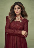 MAROON GEORGETTE EMBROIDERED PARTY-WEAR FLOOR-LENGTH READYMADE SALWAR KAMEEZ [SHAMITA SHETTY COLLECTION]