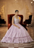 LILAC GEORGETTE SEQUINS, EMBROIDERY & THREAD-WORK FESTIVE-WEAR FLOOR-LENGTH GOWN