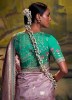 LILAC SILK JACQUARD EMBROIDERED PARTY-WEAR SAREE