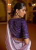 LIGHT LILAC ORGANZA WITH EMBROIDERY & HANDWORK PARTY-WEAR BOUTIQUE SAREE