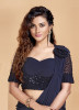 NAVY BLUE IMPORTED LYCRA EMBROIDERED, SEQUINS-WORK PARTY-WEAR STYLISH READYMADE LEHENGA CHOLI