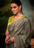 GRAY ORGANZA SILK HANDWORK PARTY-WEAR BOUTIQUE SAREE