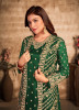 DARK GREEN NET WITH HEAVY FRONT & BACK EMBROIDERY WORK SALWAR KAMEEZ (WITH JACKET)