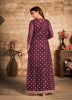 WINE NET WITH HEAVY FRONT & BACK EMBROIDERY WORK SALWAR KAMEEZ (WITH JACKET)