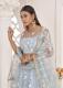 LIGHT BLUE NET WITH COTTON SEQUINS, EMBROIDERY & THREAD-WORK PARTY-WEAR SENSUAL LEHENGA CHOLI