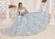 LIGHT BLUE NET WITH COTTON SEQUINS, EMBROIDERY & THREAD-WORK PARTY-WEAR SENSUAL LEHENGA CHOLI