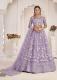 LIGHT PURPLE NET WITH COTTON SEQUINS, EMBROIDERY & THREAD-WORK PARTY-WEAR SENSUAL LEHENGA CHOLI