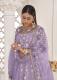 LIGHT PURPLE NET WITH COTTON SEQUINS, EMBROIDERY & THREAD-WORK PARTY-WEAR SENSUAL LEHENGA CHOLI