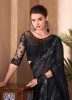 BLACK SILK EMBROIDERED PARTY-WEAR BOUTIQUE SAREE