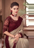BURLYWOOD SILK EMBROIDERED PARTY-WEAR BOUTIQUE SAREE