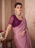 MAUVE PINK SILK EMBROIDERED PARTY-WEAR BOUTIQUE SAREE