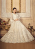 WHITE NET & BANGLORI SILK EMBROIDERED WEDDING-WEAR BRIDAL LEHENGA CHOLI