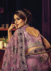 Lilac Net With Zari, Zarkan, Sequins & Hand-Work Wedding-Wear Bridal Saree