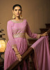 Pink Georgette Embroidered Party-Wear Anarkali Salwar Kameez