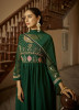 Green Georgette Embroidered Party-Wear Anarkali Salwar Kameez