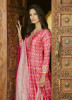 Light Coral Patola Silk Readymade Gown With Dupatta