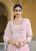 Light Pink Georgette Party-Wear Palazzo-Bottom Readymade Salwar Kameez