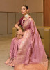 Pink Satin Weaving Party-Wear Jari Silk Saree