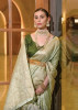Light Green Satin Weaving Party-Wear Jari Silk Saree