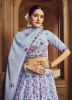 Light Powder Blue Georgette Sequins, Embroidery & Thread-Work Party-Wear Stylish Lehenga Choli