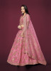 Pink Silk Zari, Dori, Embroidery & Sequins-Work Party-Wear Stylish Lehenga Choli