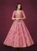 Pink Silk Zari, Dori, Embroidery & Sequins-Work Party-Wear Stylish Lehenga Choli