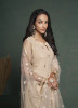 Beige Net With Sequins & Embroidery Work Party-Wear Salwar Kameez