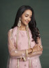 Pink Net With Sequins & Embroidery Work Party-Wear Salwar Kameez