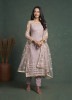 Light Lilac Net With Sequins & Embroidery Work Party-Wear Salwar Kameez