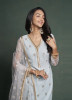 Light Blue Net With Sequins & Embroidery Work Party-Wear Salwar Kameez