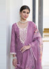 Lilac Silk Cotton Digitally Printed Party-Wear Pant-Bottom Readymade Salwar Kameez