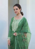 Green Silk Cotton Digitally Printed Party-Wear Pant-Bottom Readymade Salwar Kameez