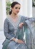 Light Steel Blue Silk Cotton Digitally Printed Party-Wear Pant-Bottom Readymade Salwar Kameez