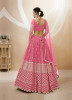 Pink Georgette Sequins-Work Wedding-Wear Lehenga Choli