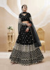 Black Georgette Sequins-Work Wedding-Wear Lehenga Choli
