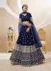 Blue Georgette Sequins-Work Wedding-Wear Lehenga Choli