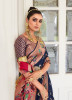 Dark Blue Paithani Silk Weaving Party-Wear Saree