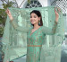 Mint Green Net Embroidered Party-Wear Floor-Length Salwar Kameez